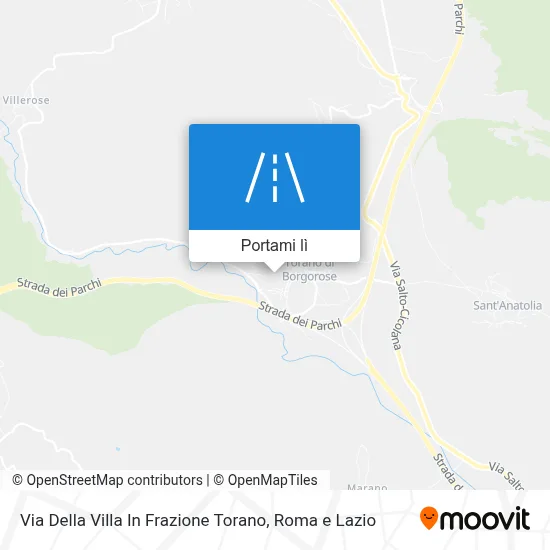 Mappa Via Della Villa In Frazione Torano