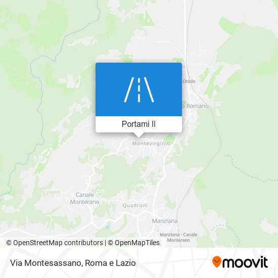 Mappa Via Montesassano