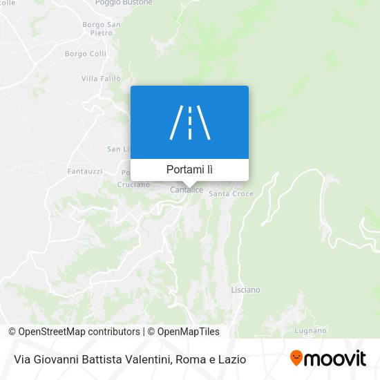 Mappa Via Giovanni Battista Valentini