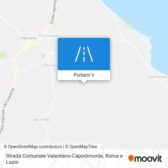 Mappa Strada Comunale Valentano-Capodimonte