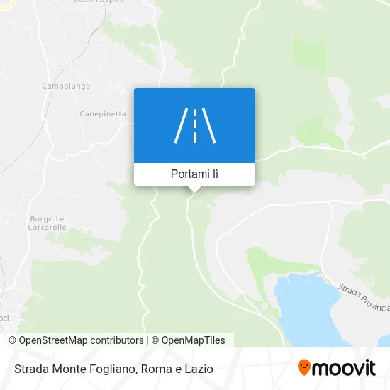 Mappa Strada Monte Fogliano