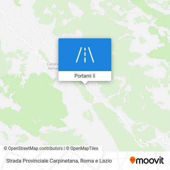 Mappa Strada Provinciale Carpinetana