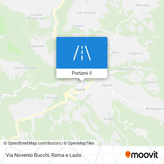 Mappa Via Novenio Bucchi