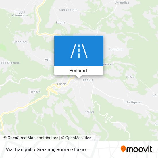 Mappa Via Tranquillo Graziani
