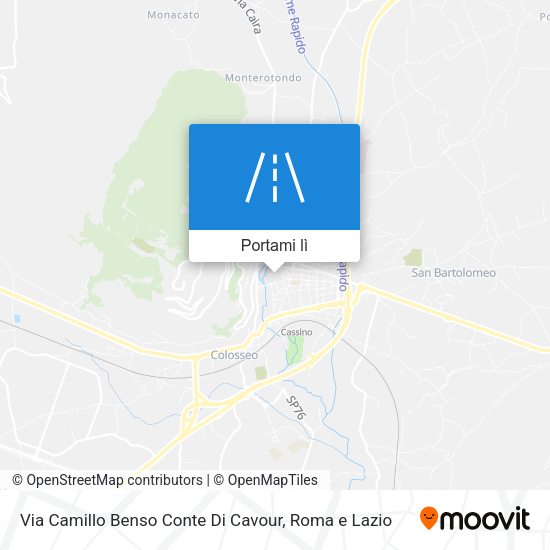 Mappa Via Camillo Benso Conte Di Cavour