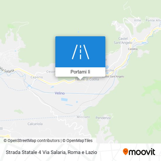 Mappa Strada Statale 4 Via Salaria