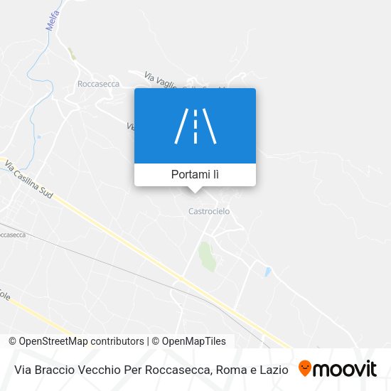 Mappa Via Braccio Vecchio Per Roccasecca