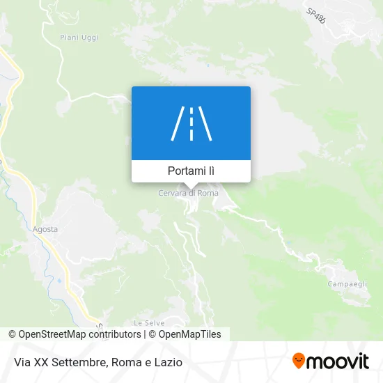 Mappa Via XX Settembre