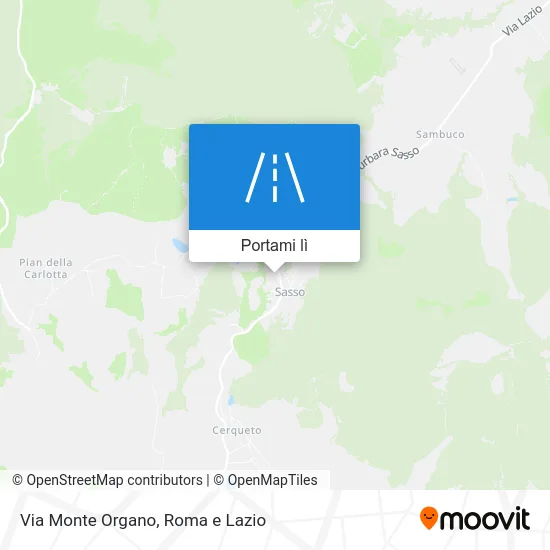 Mappa Via Monte Organo