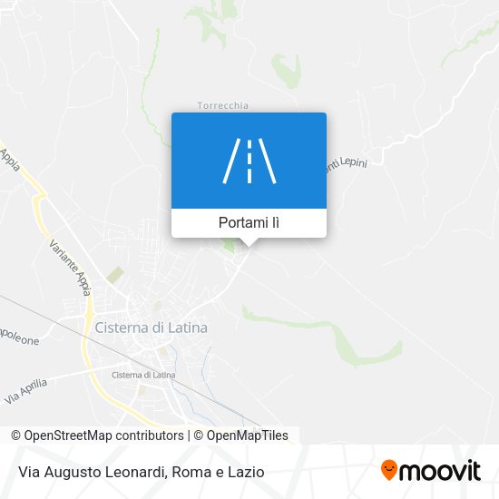 Mappa Via Augusto Leonardi