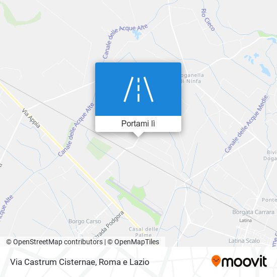 Mappa Via Castrum Cisternae
