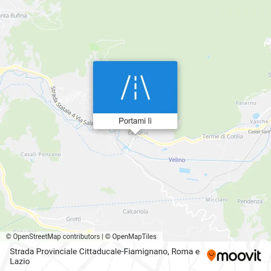 Mappa Strada Provinciale Cittaducale-Fiamignano
