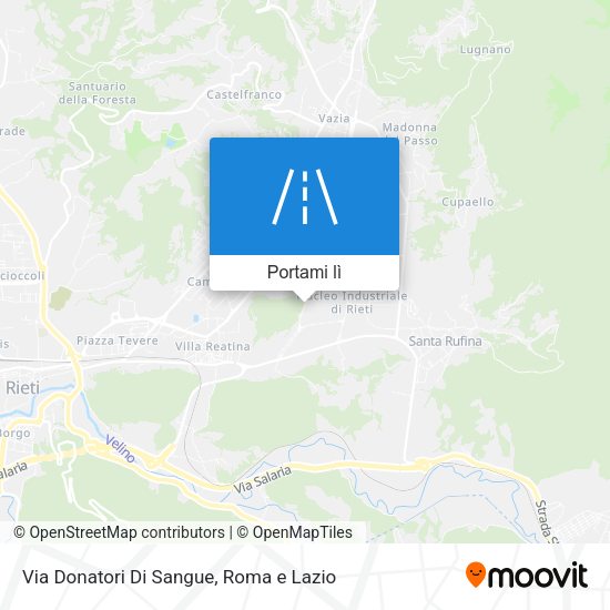 Mappa Via Donatori Di Sangue