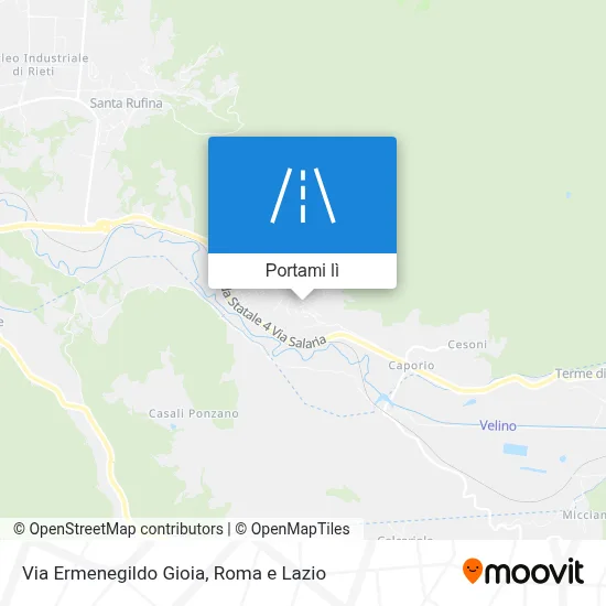 Mappa Via Ermenegildo Gioia