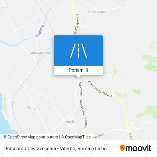 Mappa Raccordo Civitavecchia - Viterbo