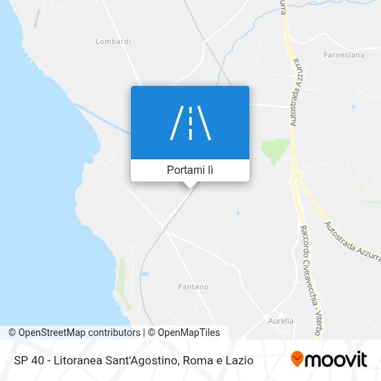 Mappa SP 40 - Litoranea Sant'Agostino
