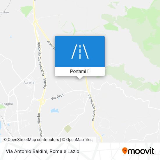 Mappa Via Antonio Baldini
