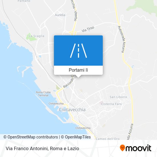 Mappa Via Franco Antonini