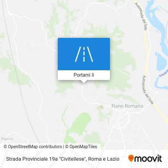 Mappa Strada Provinciale 19a "Civitellese"