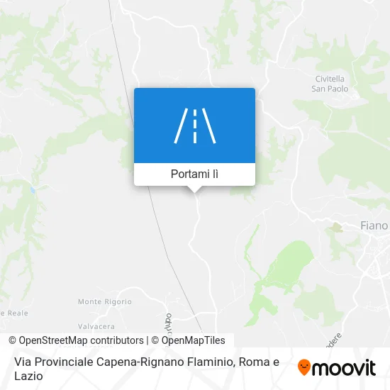 Mappa Via Provinciale Capena-Rignano Flaminio