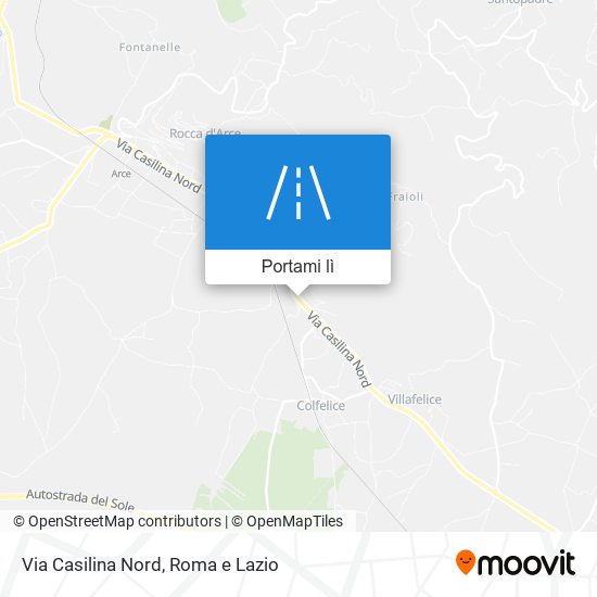 Mappa Via Casilina Nord