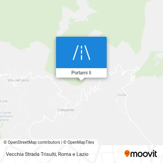 Mappa Vecchia Strada Trisulti