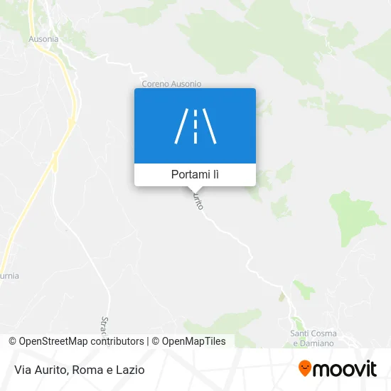 Mappa Via Aurito