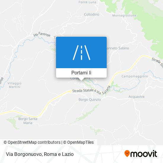 Mappa Via Borgonuovo