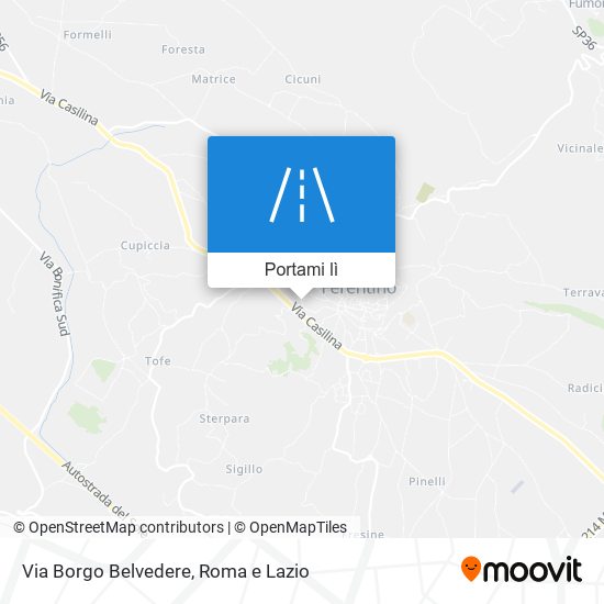 Mappa Via Borgo Belvedere