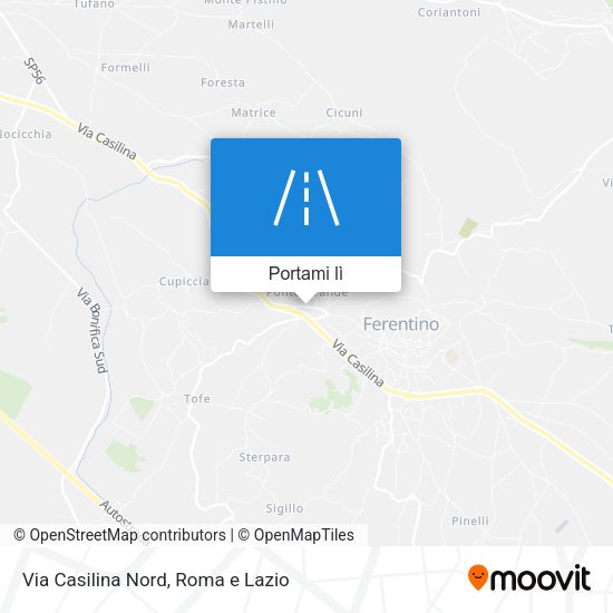 Mappa Via Casilina Nord