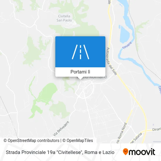 Mappa Strada Provinciale 19a "Civitellese"
