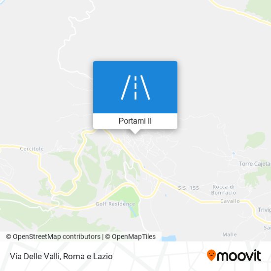Mappa Via Delle Valli