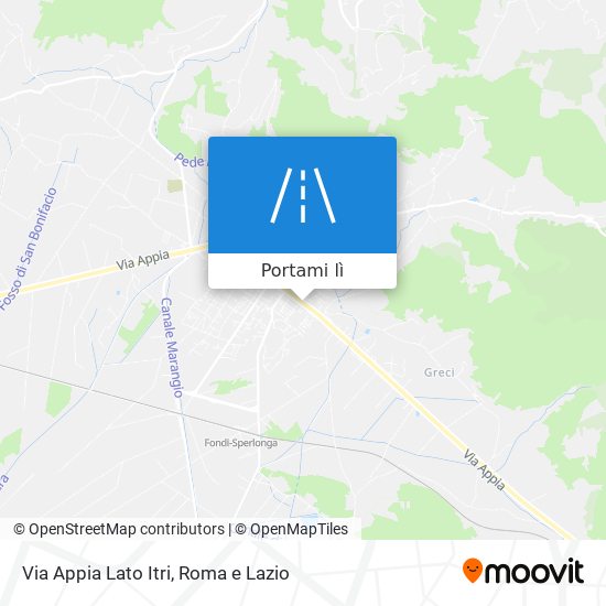 Mappa Via Appia Lato Itri