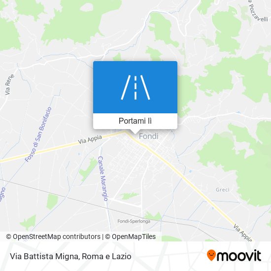 Mappa Via Battista Migna