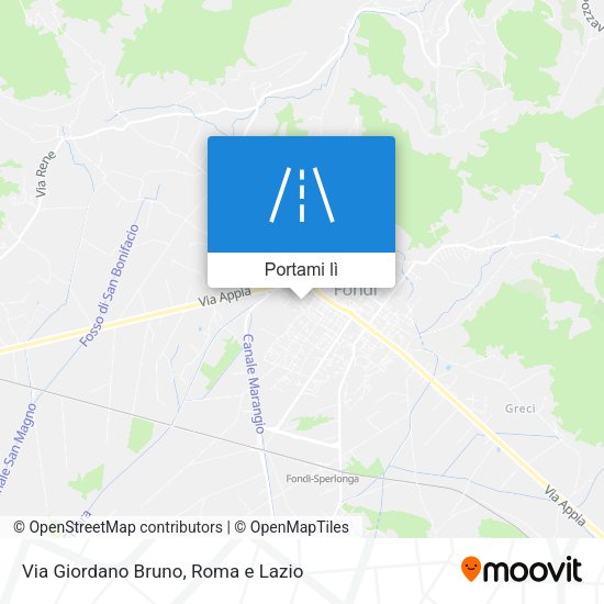 Mappa Via Giordano Bruno