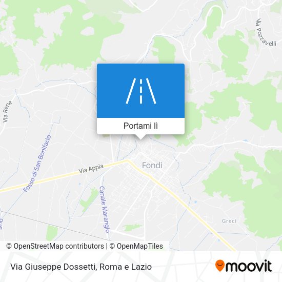Mappa Via Giuseppe Dossetti