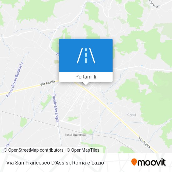 Mappa Via San Francesco D'Assisi