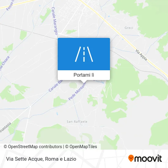 Mappa Via Sette Acque