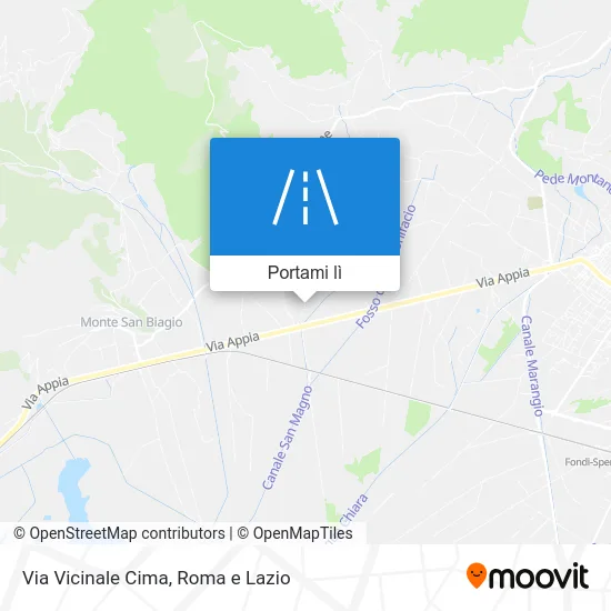 Mappa Via Vicinale Cima