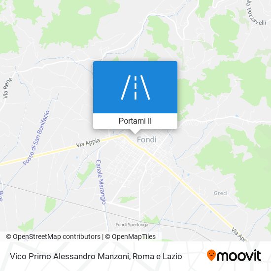 Mappa Vico Primo Alessandro Manzoni