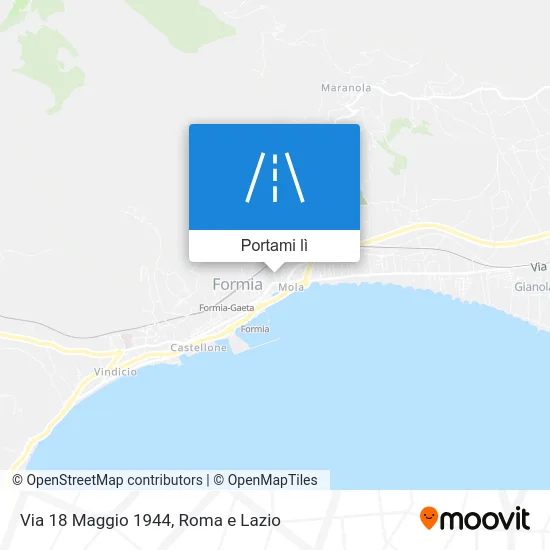 Mappa Via 18 Maggio 1944