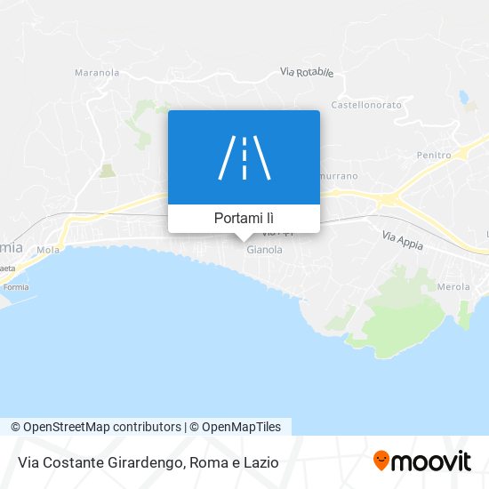 Mappa Via Costante Girardengo