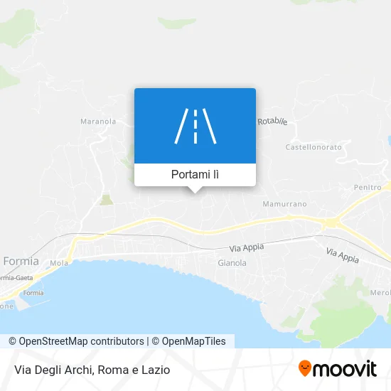 Mappa Via Degli Archi