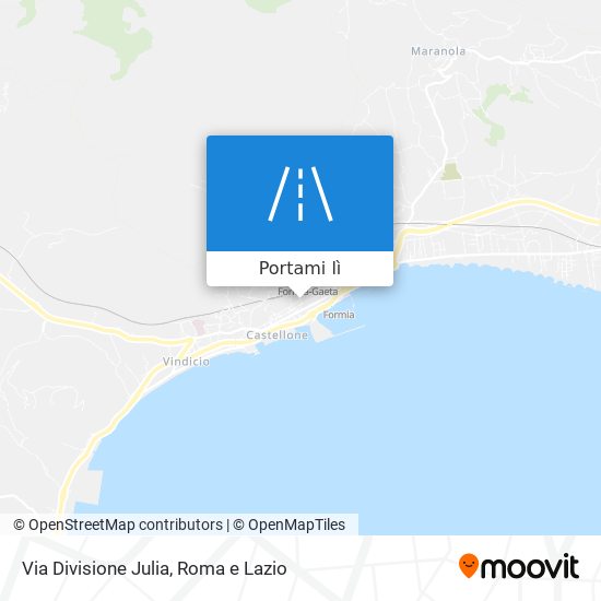 Mappa Via Divisione Julia