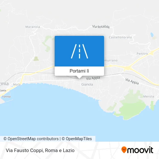 Mappa Via Fausto Coppi