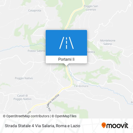 Mappa Strada Statale 4 Via Salaria