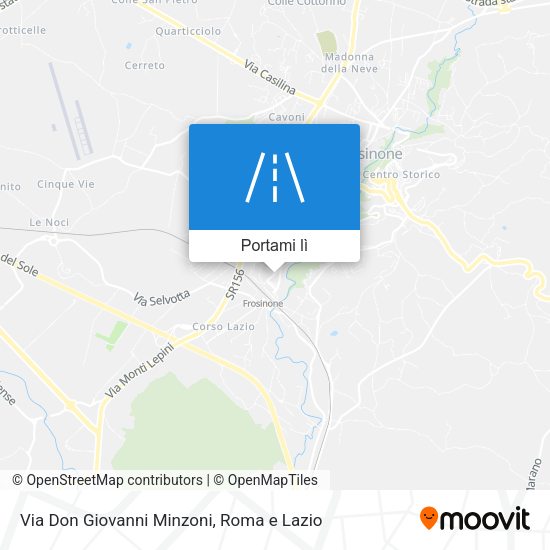 Mappa Via Don Giovanni Minzoni