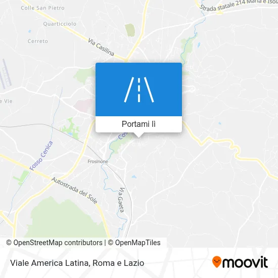 Mappa Viale America Latina