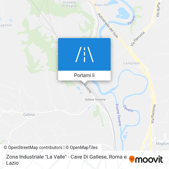Mappa Zona Industriale "La Valle" - Cave Di Gallese