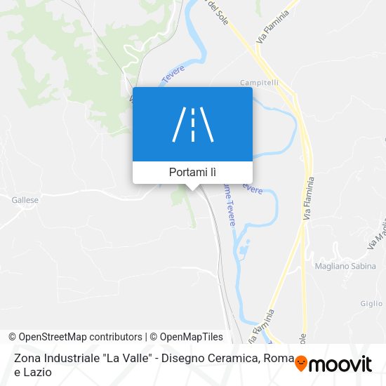 Mappa Zona Industriale "La Valle" - Disegno Ceramica